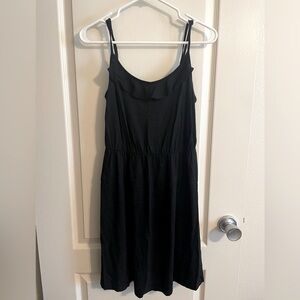 Black empire waist dress